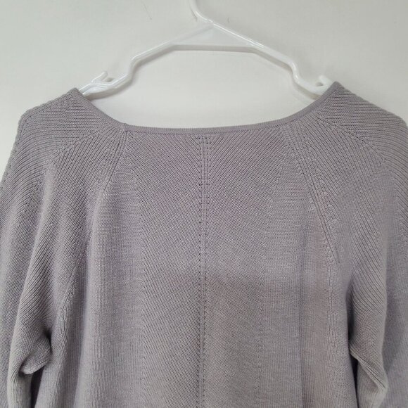 J.Jill Juno Ottoman Mixed Direction Ribbed Boatneck Sweater Oversized Sweater M - Picture 6 of 8